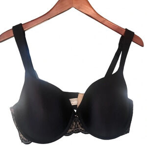 Maidenform  black under wire wide strap bra